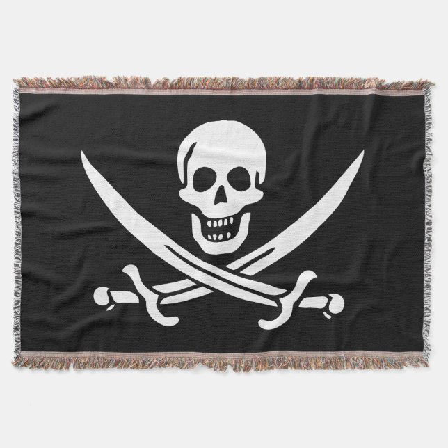 Cobertor Bandeira Pirata (Frente)