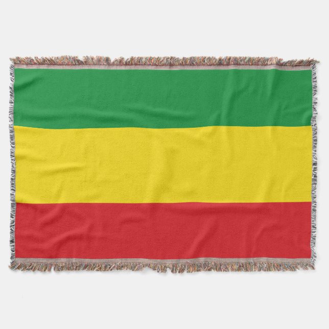 Cobertor Bandeira Rastafári Rasta Etíope (Frente)