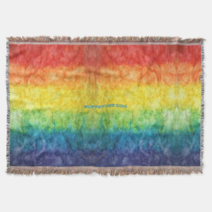 Cobertor Bandeira tie-dye da SlipperyJoe's arco-íris pressi