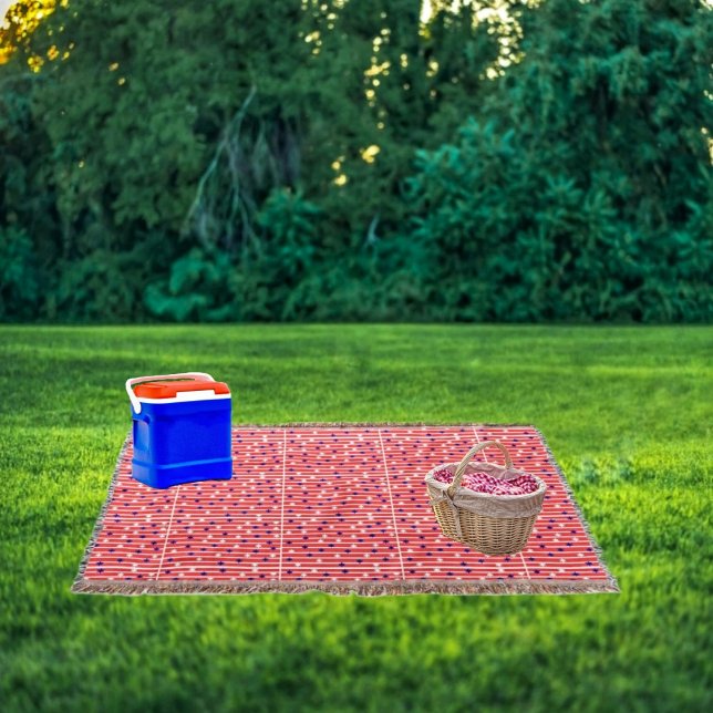 Cobertor Bandeiras (Spread out the Flag Stripes Throw Blanket, as you enjoy your celebratory picnic!)