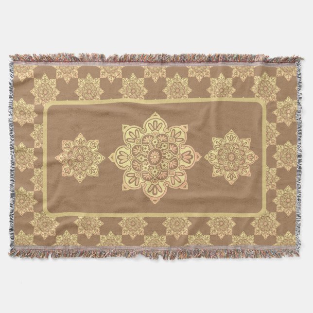 Cobertor Banheira com medalhões amarelos (Frente)