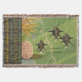 Cobertor Banheta de Ladrão de Barreira do Excelente Vintage