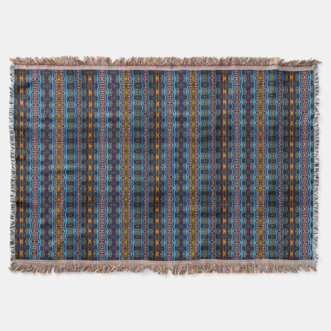 Cobertor Banheta de Lixeira com Faixa de Boho (Frente)