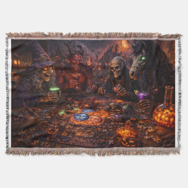 Cobertor Banquete gótico de Halloween de ídolo (Frente)