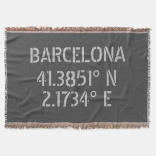 Cobertor Barcelona Espanha Latitude e Longitude