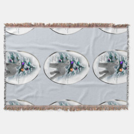 Cobertor Bedlington Terrier Christmas