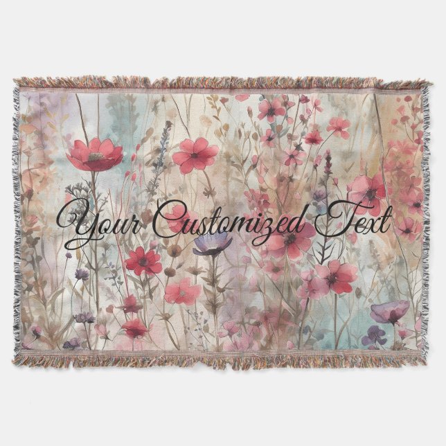 Cobertor Beleza Selvagem Tecida: Moda feita por Flores Selv (Frente)