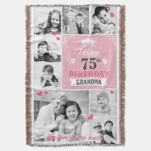 Cobertor Belo Feliz Aniversário Foto de Banquete para a Vov