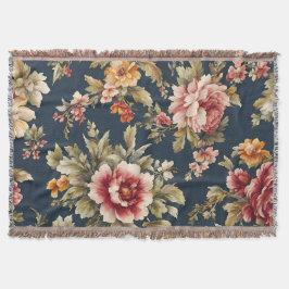 Cobertor Belo Padrão Floral Italiano