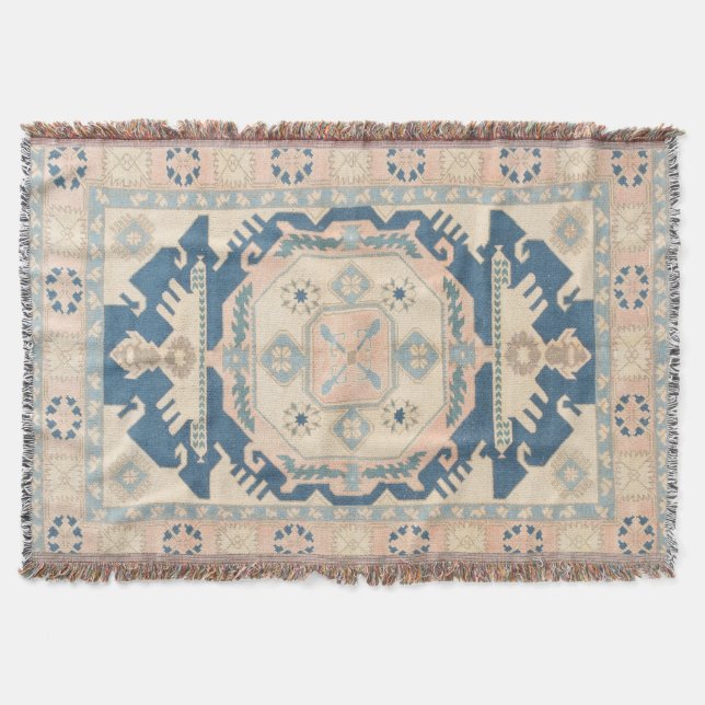 Cobertor Belo Tapete Kilim Antigo Oriental (Frente)
