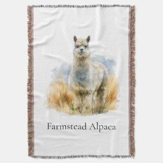 Cobertor Bem-vindo à Fazenda Personalizada de Alpaca