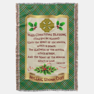 Cobertor Bênção de Natal irlandesa com o nacional irlandês 