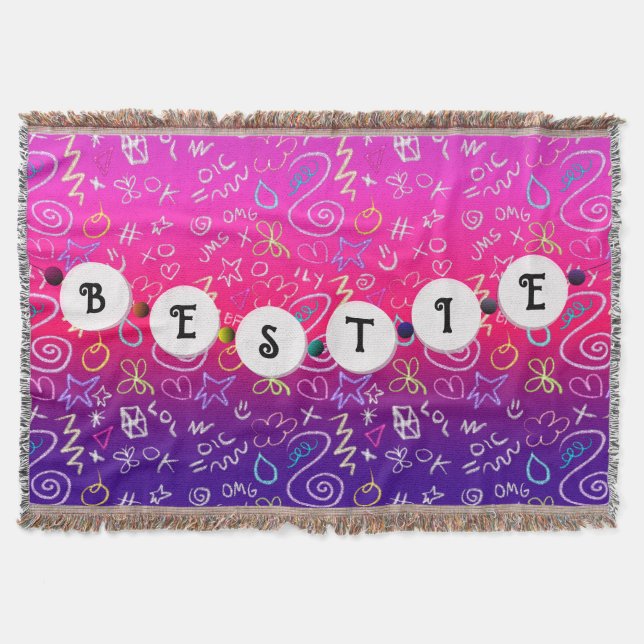 Cobertor Bestie Bracelet - Design de Amizade (Frente)