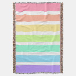 Cobertor Bibblegum arco-íris e listras brancas