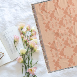 Cobertor Bilíngue Peach Fuzz Cute Linda Espanhol