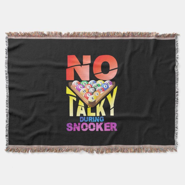 Cobertor Billiards Player | No Talky During Snooker (Frente)