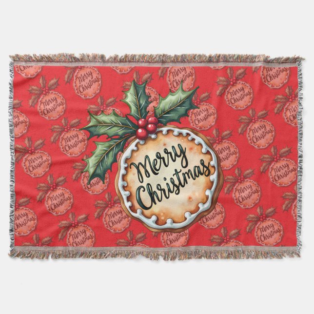 Cobertor Biscoito de Natal Alegre com Frutas Vermelhas de A (Frente)