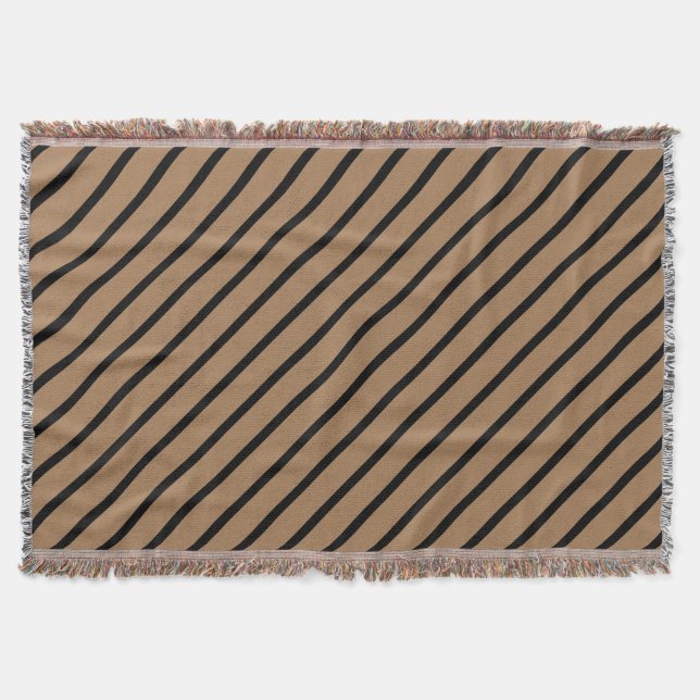 Cobertor Black Brown Stripes (Frente)