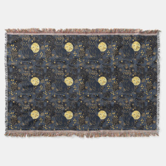 Cobertor Black Cat of the Starry Skies Pattern