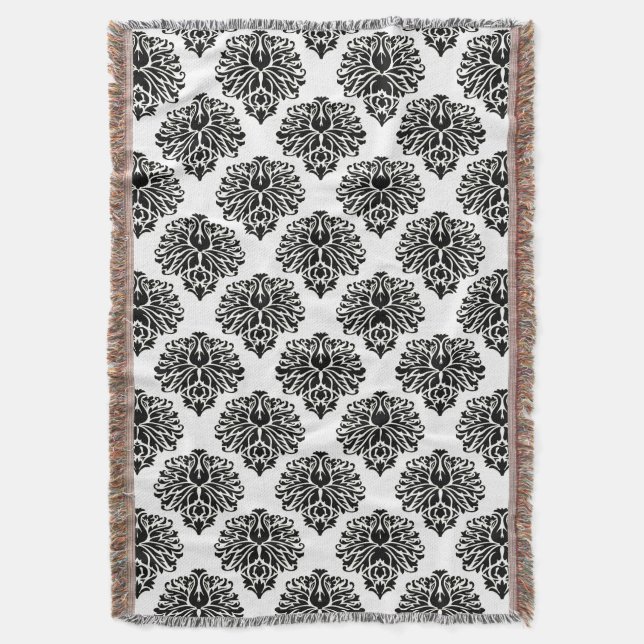 Cobertor Black Elegant Damask (Frente Vertical)