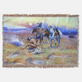 Cobertor Blackfeet Burning Crow Buffalo Range Charles M Rus