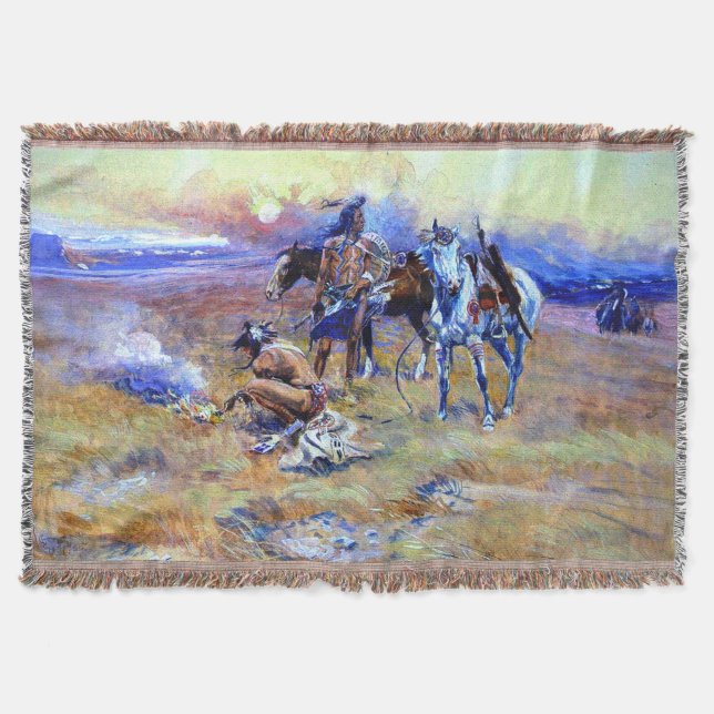 Cobertor Blackfoot Burning Cromado Buffalo Range Charles M  (Frente)