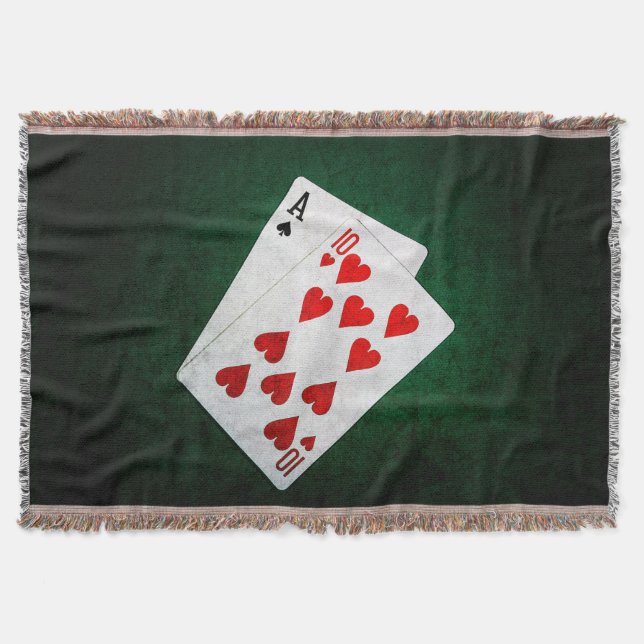 Cobertor Blackjack 21 ponto - Ace, Dez (Frente)