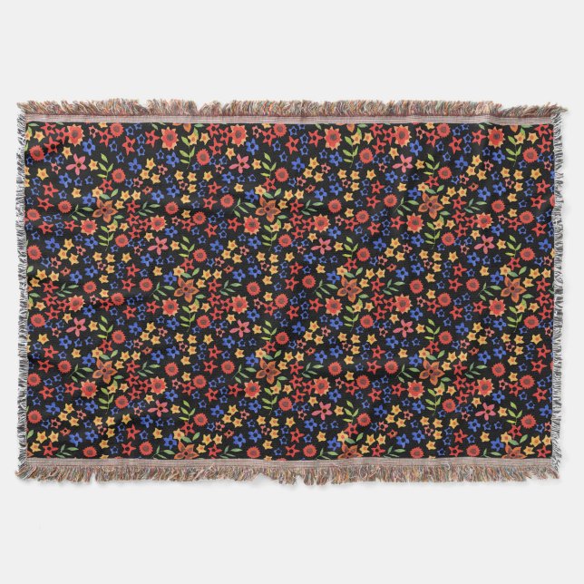 Cobertor Blanket de Impressão Floral de Chic Retro Personal (Frente)