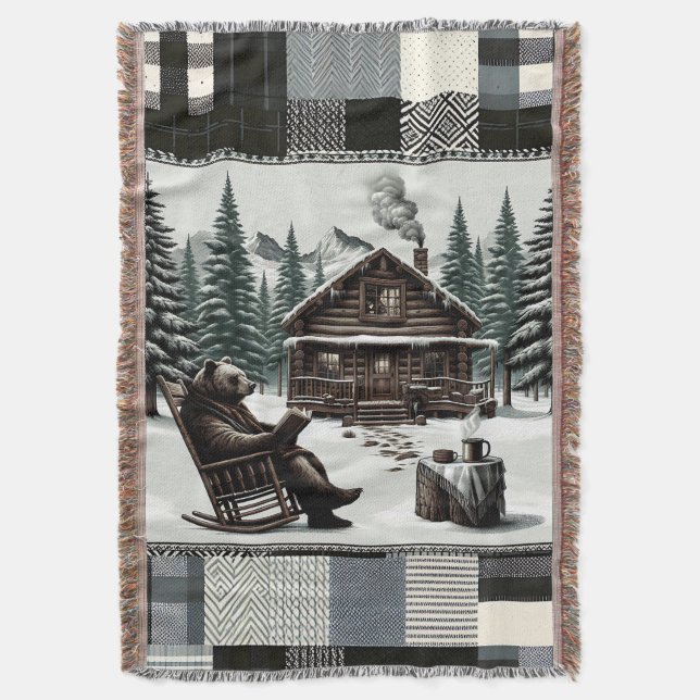 Cobertor Blanket de Urso Russo | Lover do Livro de Cabina C (Frente Vertical)