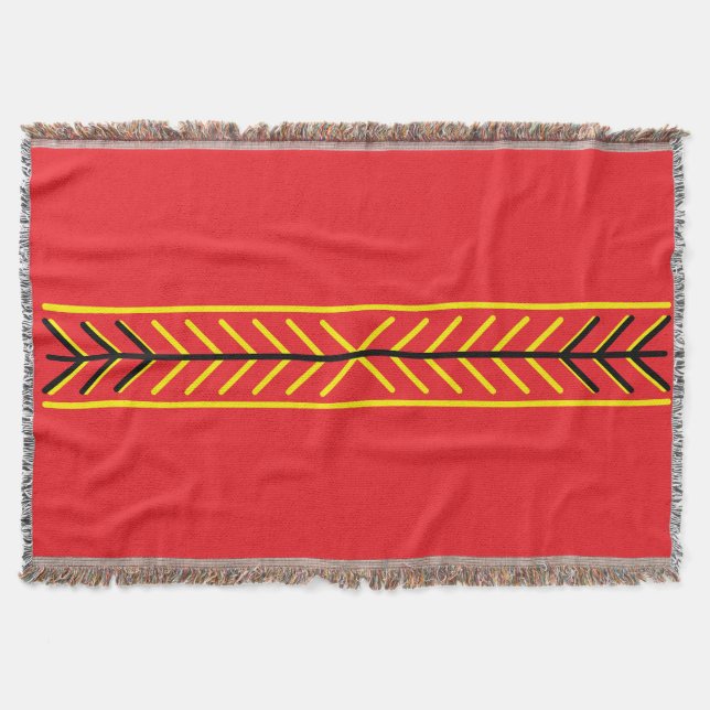 Cobertor Blaze Mark Red Throw Blanket Murugi Home (Frente)