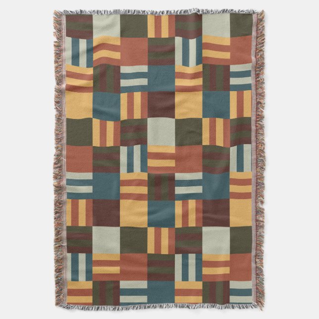 Cobertor Blocos Meados do Século (Frente Vertical)