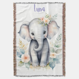 Cobertor Blooming Baby Elephant