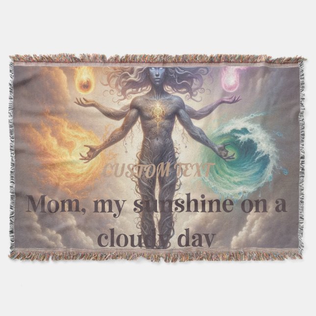 Cobertor Bloqueio Personalizado de Nome Personalizado (Frente)