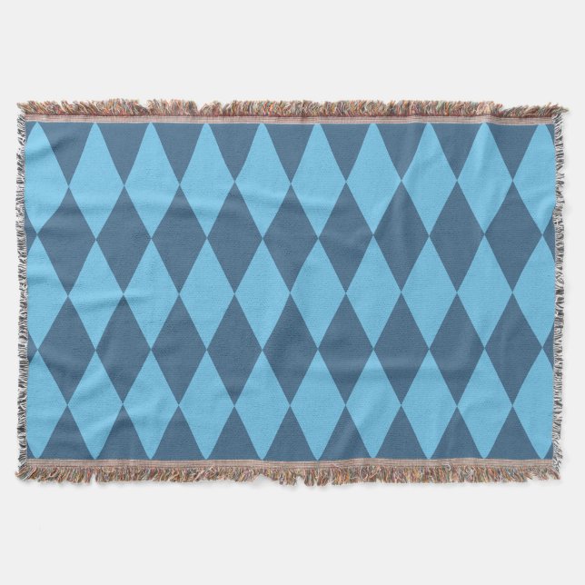 Cobertor Blue Bavaria Rhombus Flag Pattern (Frente)