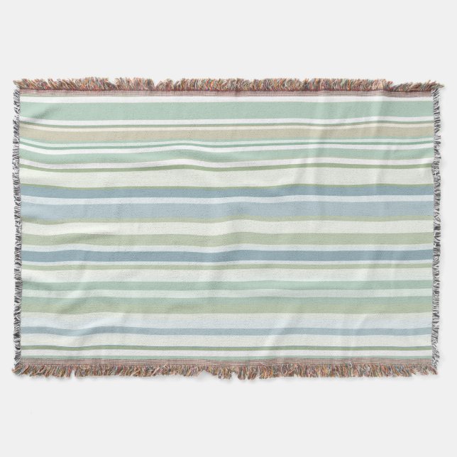Cobertor Blue Green and white stripes (Frente)