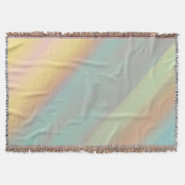 Cobertor Blue Green Beach House Watercolor Pattern