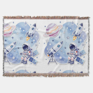 Cobertor Blue little astronaut cozy Blanket for New Home