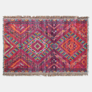 Cobertor Blush Bazaar: Herança Marroquina Rosa Elegância