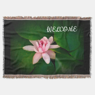 Cobertor Boa vinda, flor de Lotus cor-de-rosa