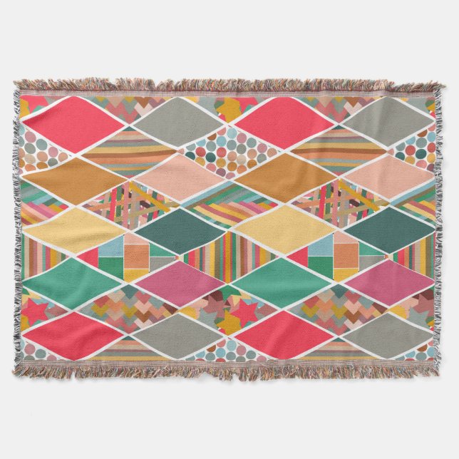 Cobertor Boho Crazy Quilt (Frente)