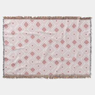 Cobertor Boho Dusty Rosa Geométrico Aztec Padrão