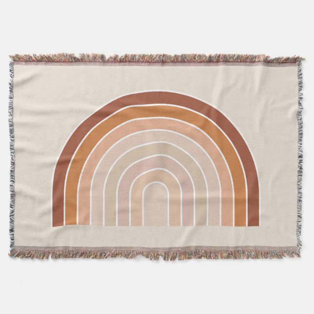 Cobertor Boho Rainbow Beige Terracotta (Frente)