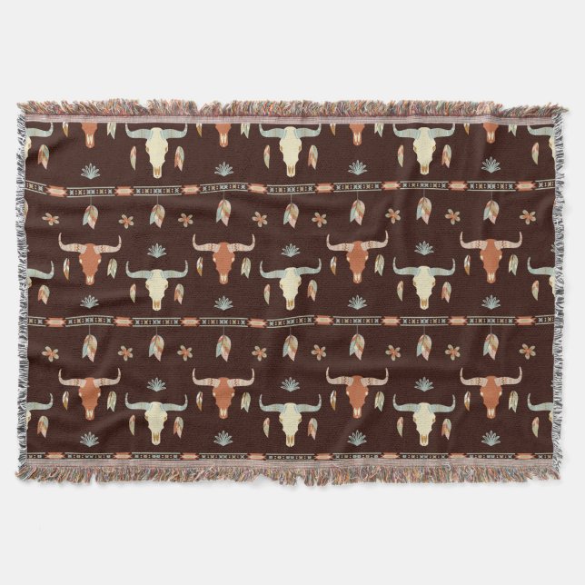 Cobertor Boho Steer Pattern (Frente)