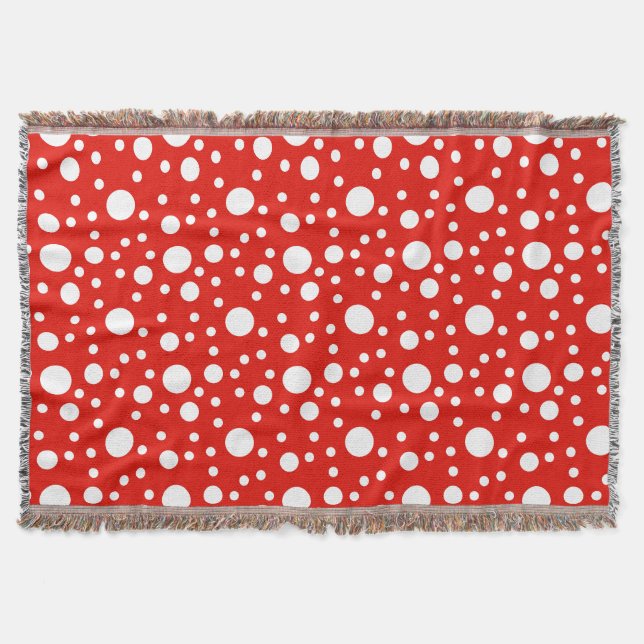 Cobertor Bolinhas brancas vermelhas Cobrir Duvet Duvet (Frente)