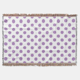 Cobertor bolinhas de lavanda em branco
