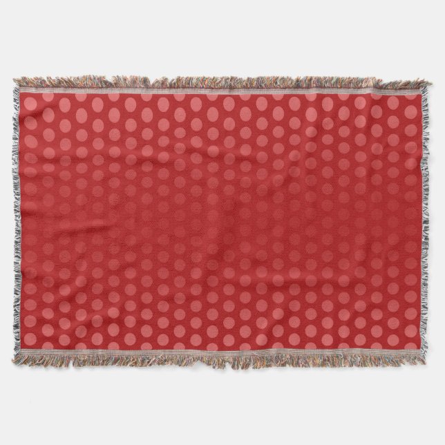 Cobertor Bolinhas engraçadas Padrão vermelho + sua ideia (Frente)