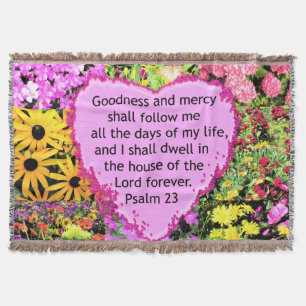 COBERTOR BONITA FLORAL PSALM 23 DESIGN