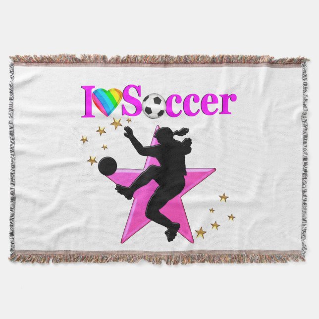 COBERTOR BONITO PINO I AMO DESIGN DE FUTEBOL (Frente)