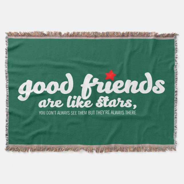 Cobertor Bons amigos são como estrelas (Frente)