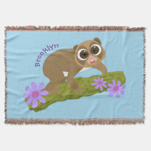Cobertor Bons e felizes loris em desenhos animados